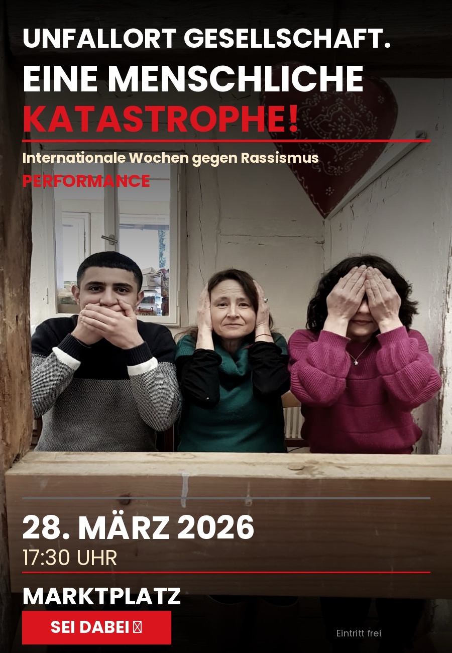 Flyer für Perfomance am Marktplatz am 28.3.2026 im Rahmen der IWGR