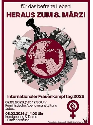 Plakat: Heraus zum 8. März!